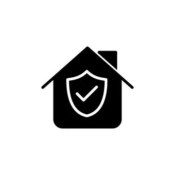 Home insurance icon vector. home shield protect logo Ilustración de archivo