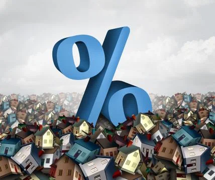 Home Interest Rates 库存插图
