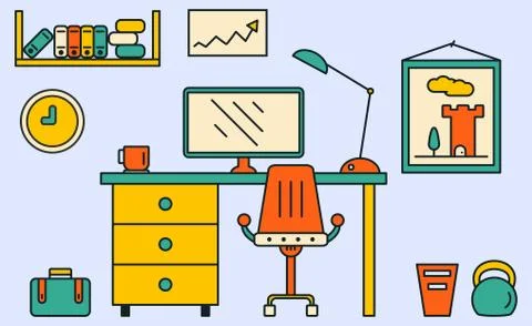 Home interior design. Stock Illustration
