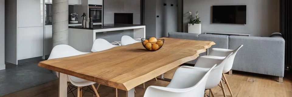 Home interior with dining table Stock-Fotos