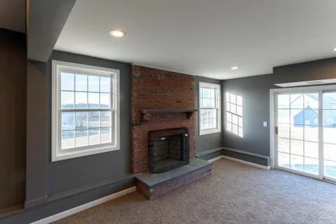 Home Interior Finished Basement Stock Photos