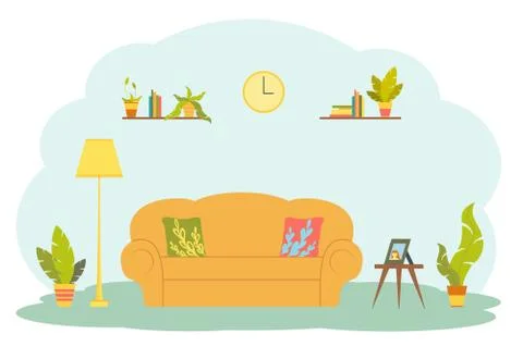 Home interior Illustration