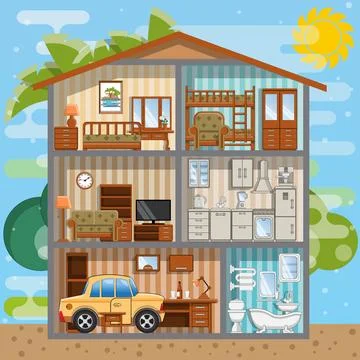 Home interior. Stock Illustration