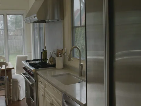 Home Interior Kitchen Pan Stock Footage 70874186