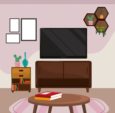 Home interior room Stock Illustration