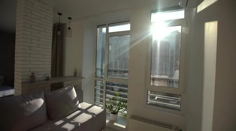 Home interior walk warehouse conversion empty space modern apartment. Stock Photos