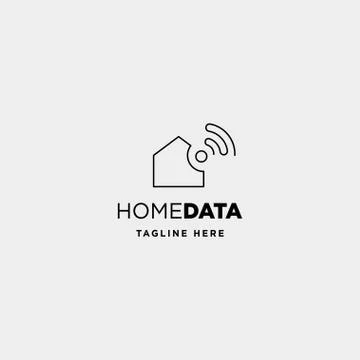 Home internet logo design vector wifi home icon siymbol sign Stock Illustration