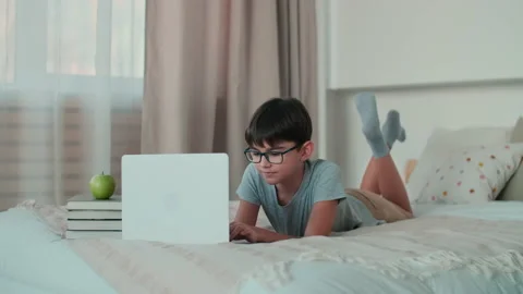 Home Isolation, Online Learning, Remote Work, New Education. Stock Footage 144100801