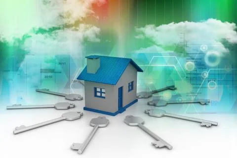 Home key concept Stock Illustration