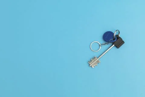 Home keys on blue background Stock Photos