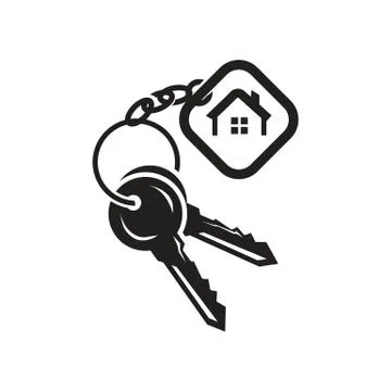 Home keys with tag Stock Illustration