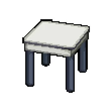 Home kid table pixel art vector illustration Stock Illustration