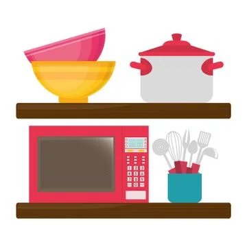 Home kitchen design Illustrazione stock