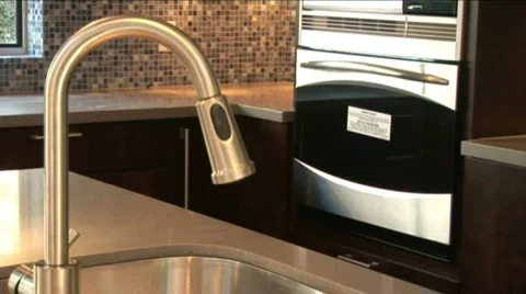 Home kitchen sink Stock Footage 592722