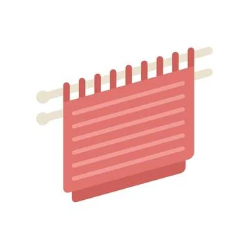 Home knitting icon flat vector. Wool knit Stock Illustration