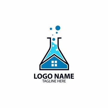 Home lab logo design vector Stock Illustration