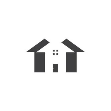 Home label negative space logo vector Stock Illustration