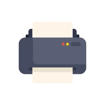 Home laser printer printing blank paper document Stock Illustration