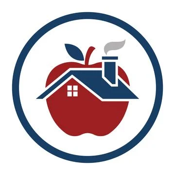 Home Leaf Circle Logo Eco Housing Nature Stock Illustration