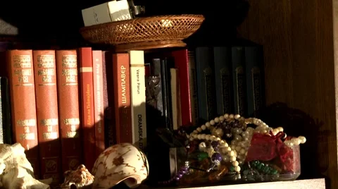 Home library Video stock 8509306