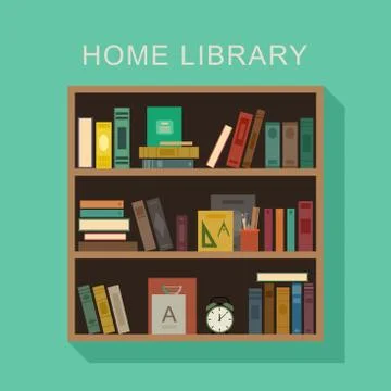 Home library. Stock Illustration