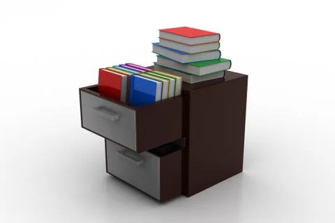 Home library Free Stock Illustration