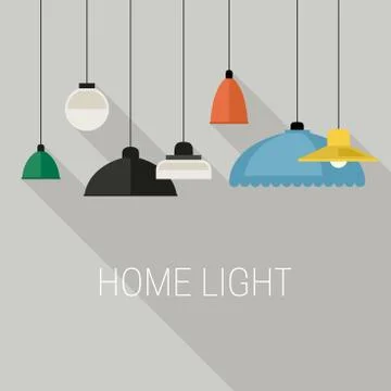 Home lighting banner Stock Illustration