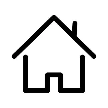 Home line icon in flat. Main page button. Stock Illustration