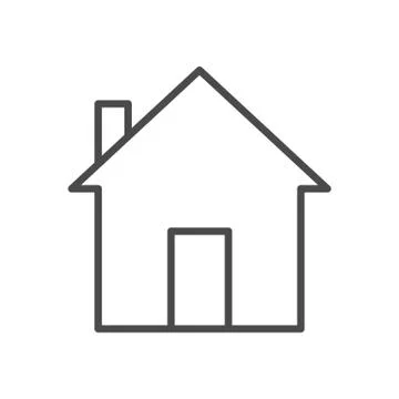 Home Line Icon Illustrazione stock
