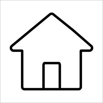 Home Line Icon Stock Illustration