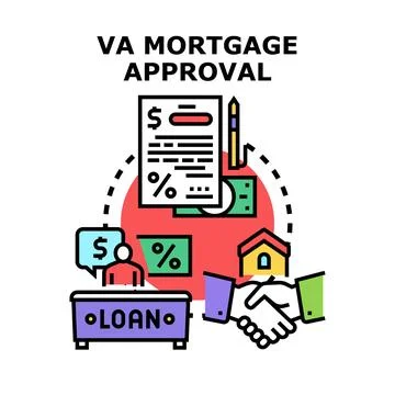 Home loan application approval for service members Stock Illustration