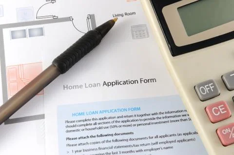 Home loan application form Stock Photos