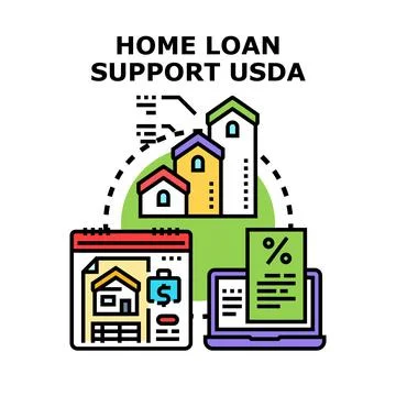 Home loan application support for rural property Stock Illustration