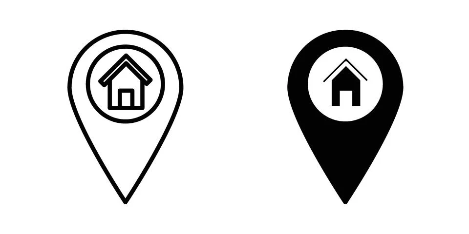 Home location icon vector design illustrations Illustrazione stock