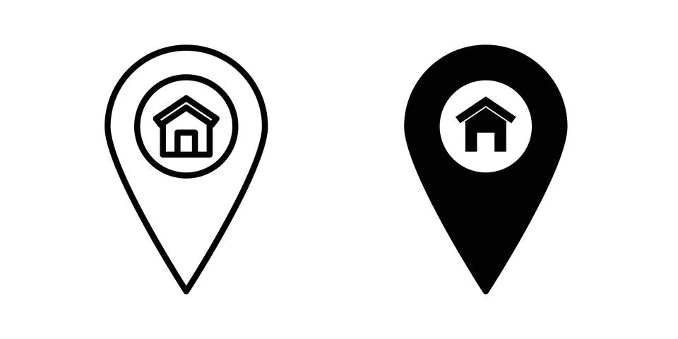 Home location icon vector editable eps10 Illustrazione stock