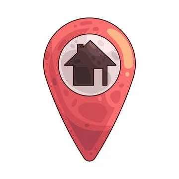 Home location illustration Ilustración de archivo