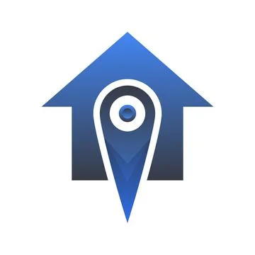 Home location logo element design template icon Illustrazione stock