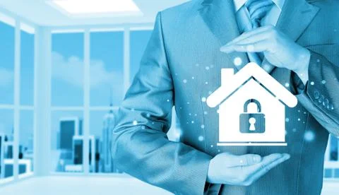 Home lock concept Illustrazione stock