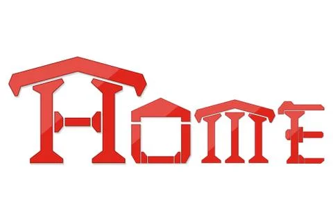 Home logo design template isolate on white background vector illustration Иллюстрация