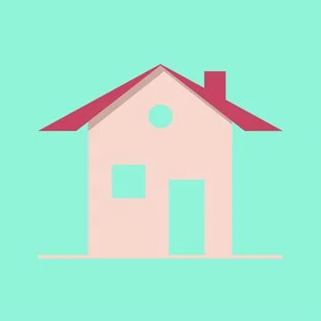 Home logo icon flat vector illustration. Stock Illustration