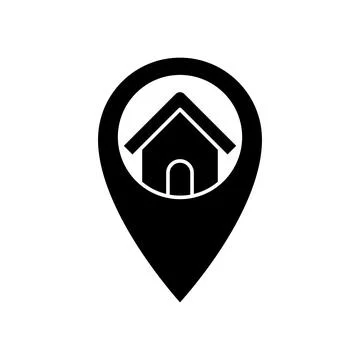 Home Logo icon vector design illustration. House with Location design concept Stock-Illustration