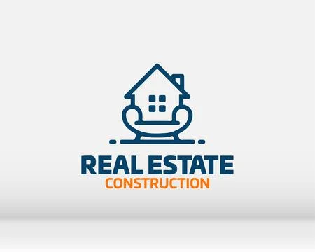Home logo icon vector illustration design template.Home and house logo desi.. Stock Illustration