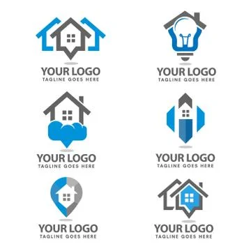 Home logo set design Stock Illustration