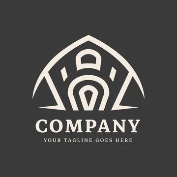 Home Logo Template Illustrazione stock