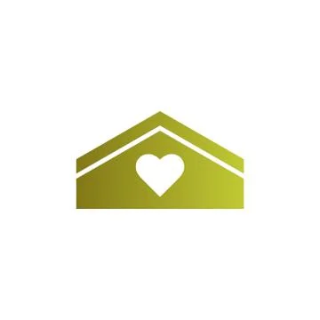 Home love vector design template illustration Illustrazione stock