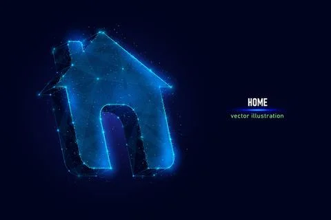 Home low poly vector illustration Stock Illustration