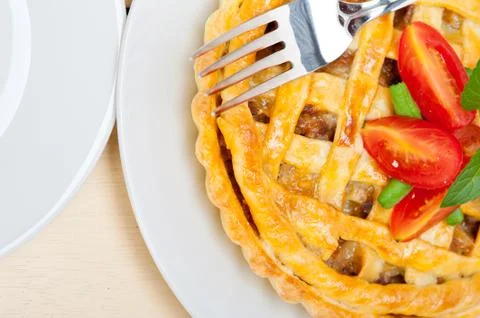Home made beef pie Foto stock