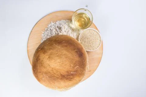 Home made bread. Bread with ingredients. Stock Photos