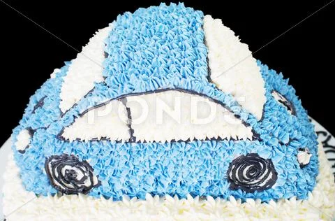 Home Made Cake Shape Of A Car
