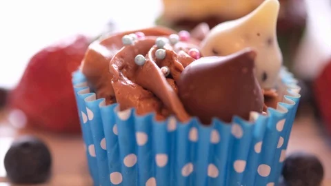 Home made cupcakes Stock Footage 102985672